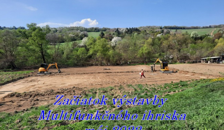 1. fotografia fotogalérie Začiatok výstavby Multifunkčného ihriska a cvičiska pre DHZ