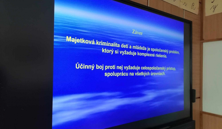 1. fotografia fotogalérie Rozvojový tím v akcii / Majetková kriminalita u detí a mládeže - foto