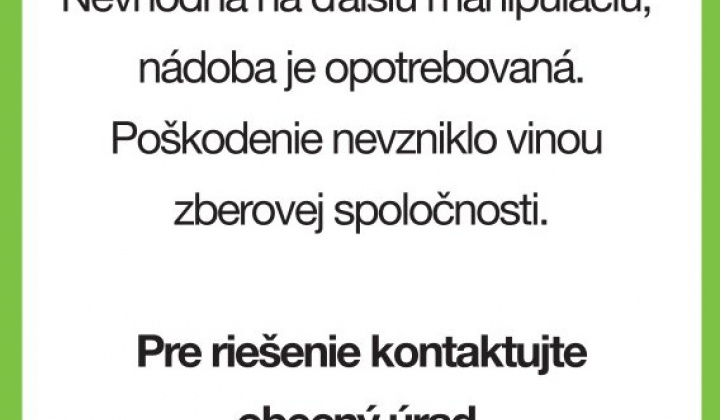 1. fotografia fotogalérie Aktuality / Dôležitá správa pri vývoze komunálneho odpadu - foto