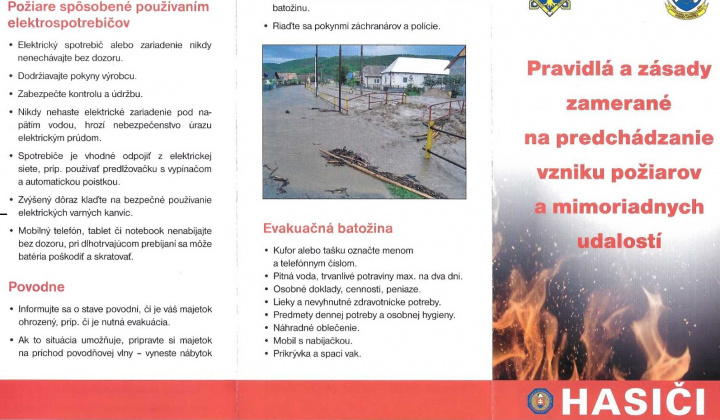 2. fotografia fotogalérie Aktuality / Pravidlá a zásady zamerané na predchádzanie vzniku požiarov a mimoriadnych udalostí - foto
