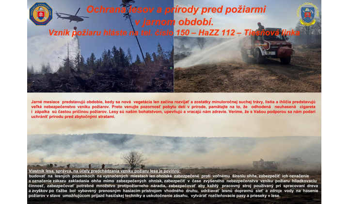 Ochrana lesov a prírody pred požiarmi v jarnom období
