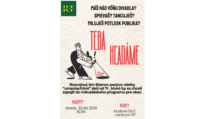 Pozvánka pre všetky umeniachtivé deti od 7 rokov, ktoré by sa chceli zapojiť do mikulášskeho programu pre obec