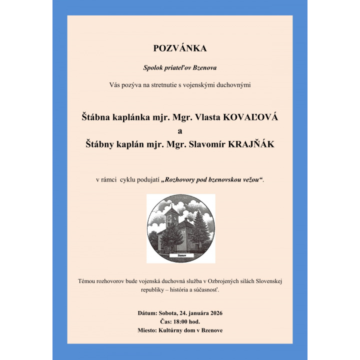 Rozhovory pod bzenovskou vežou