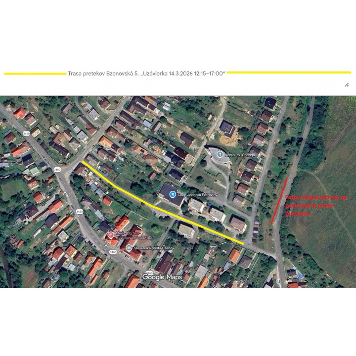 UPOZORNENIE NA DOPRAVNÉ OBMEDZENIE V OBCI!